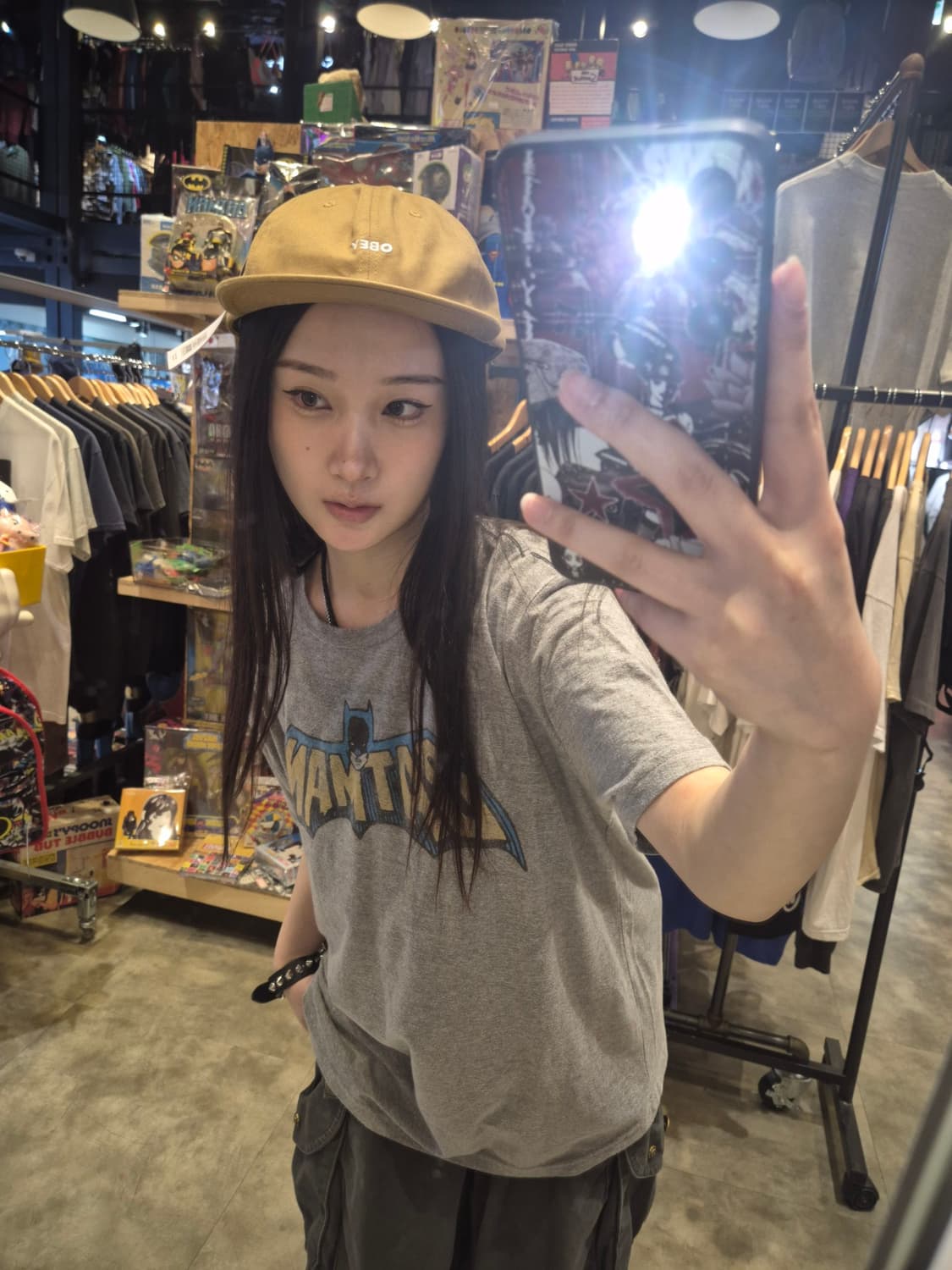 DC 코믹스 배트맨 클래식 로고 빈티지 티셔츠 상품이미지5