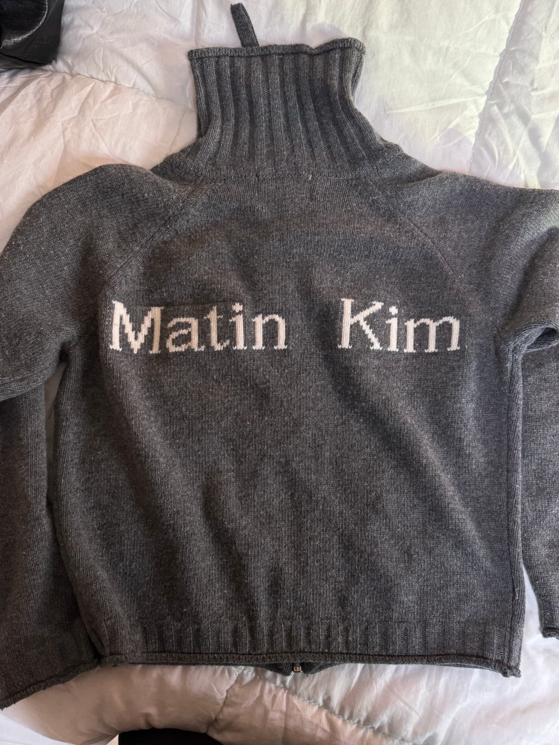 마뗑킴 스펠포인트 니트집업 S 상품이미지3