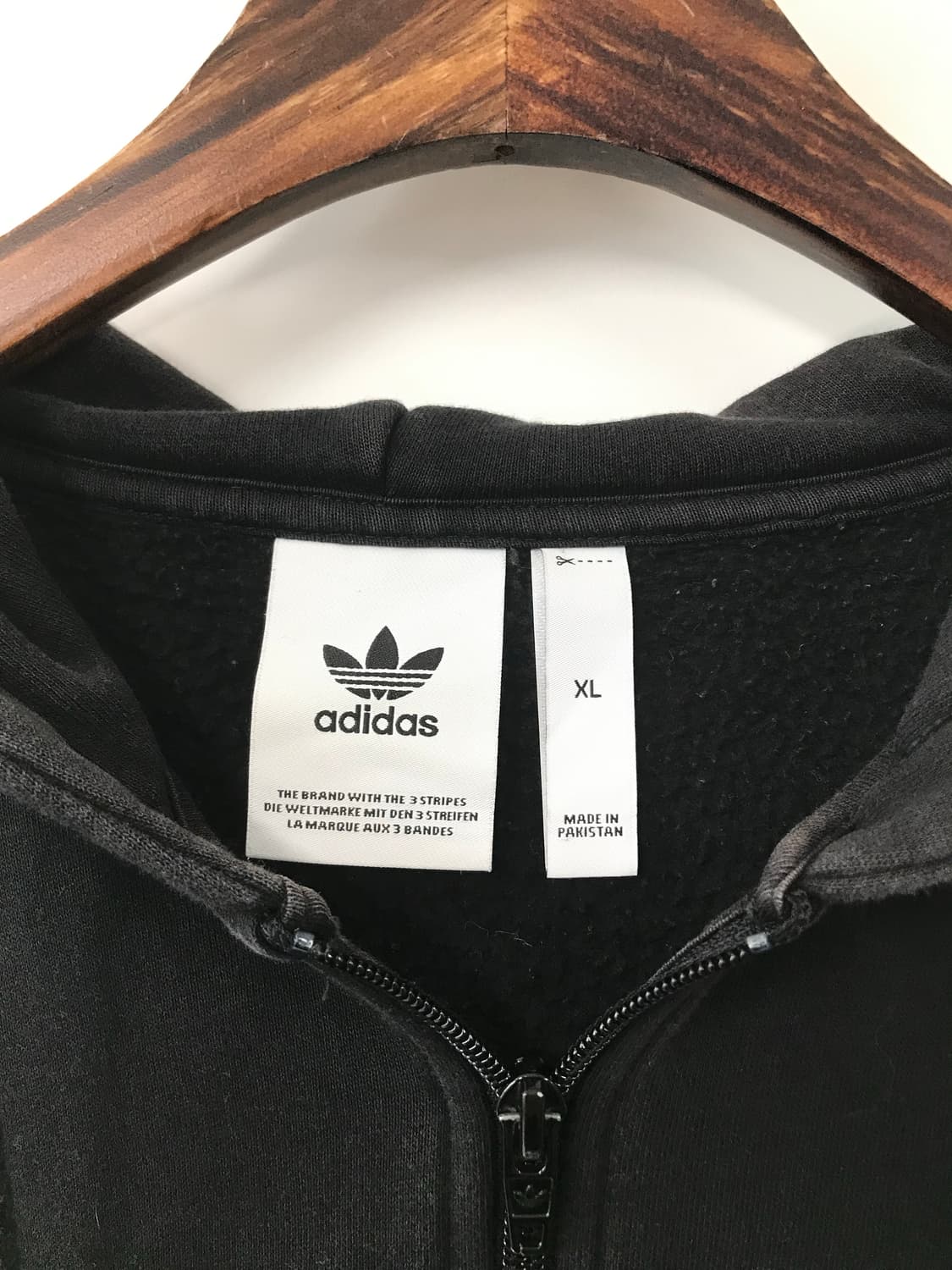 아디다스 백로고 블랙 후드집업 상품이미지9