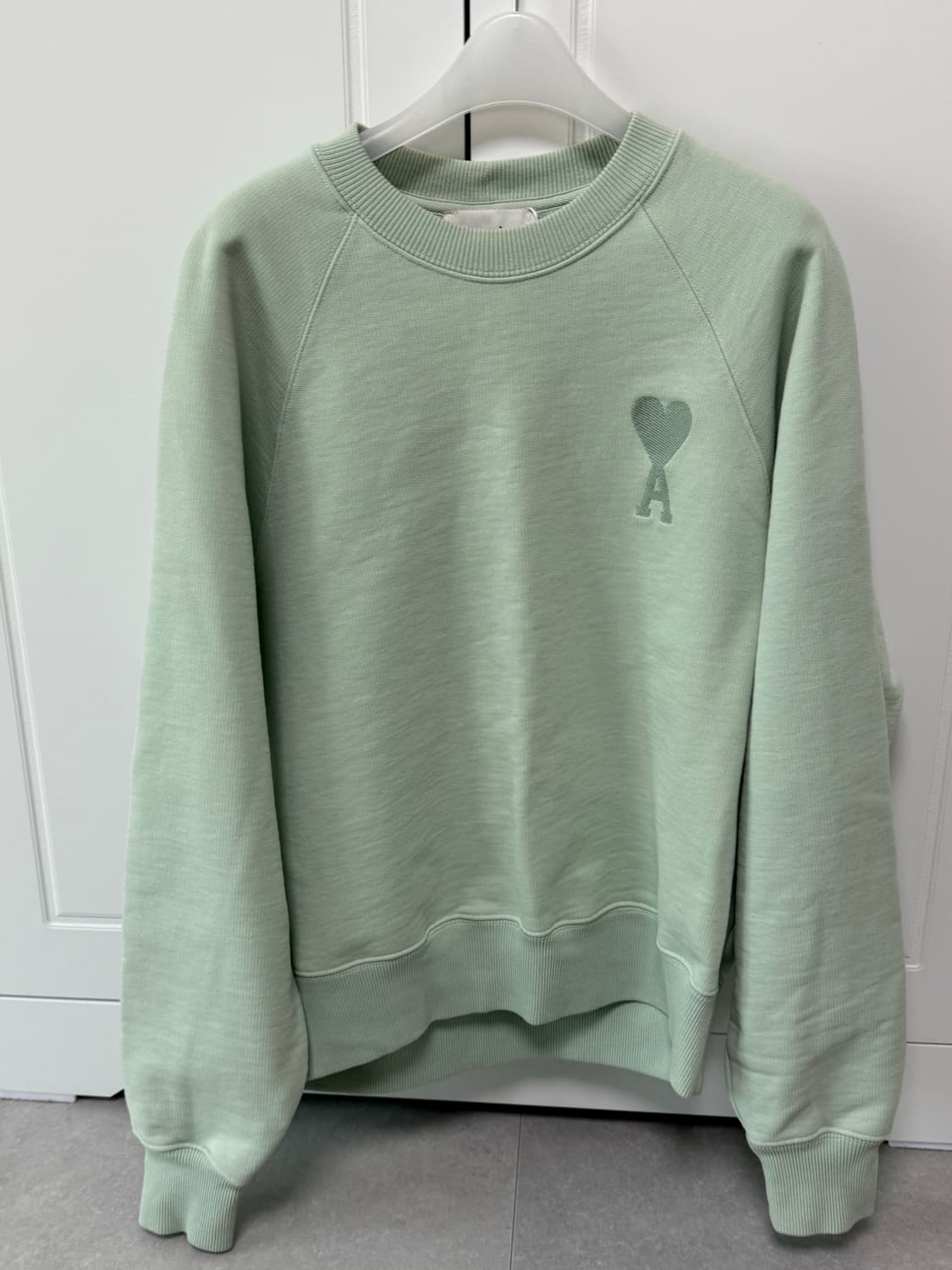 아미 스몰 하트 로고 스웨트셔츠 아쿠아 상품이미지4