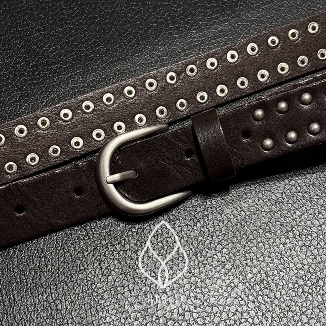 🌗 Stud vegetable belt / 스터드 베지터블 소가죽 벨트 상품이미지8