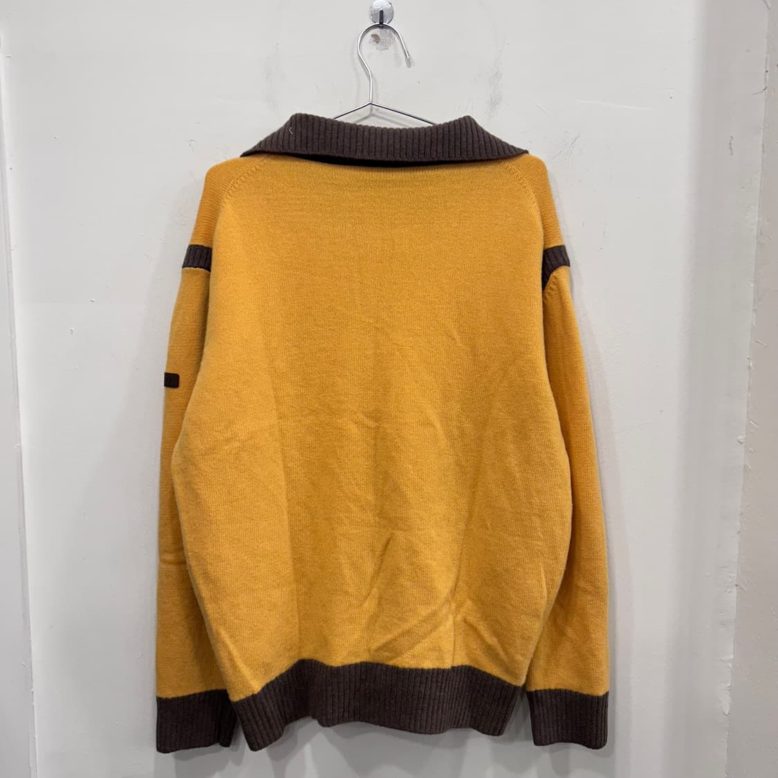 보그너 배색 하이넥카라 반집업 니트 상품이미지5