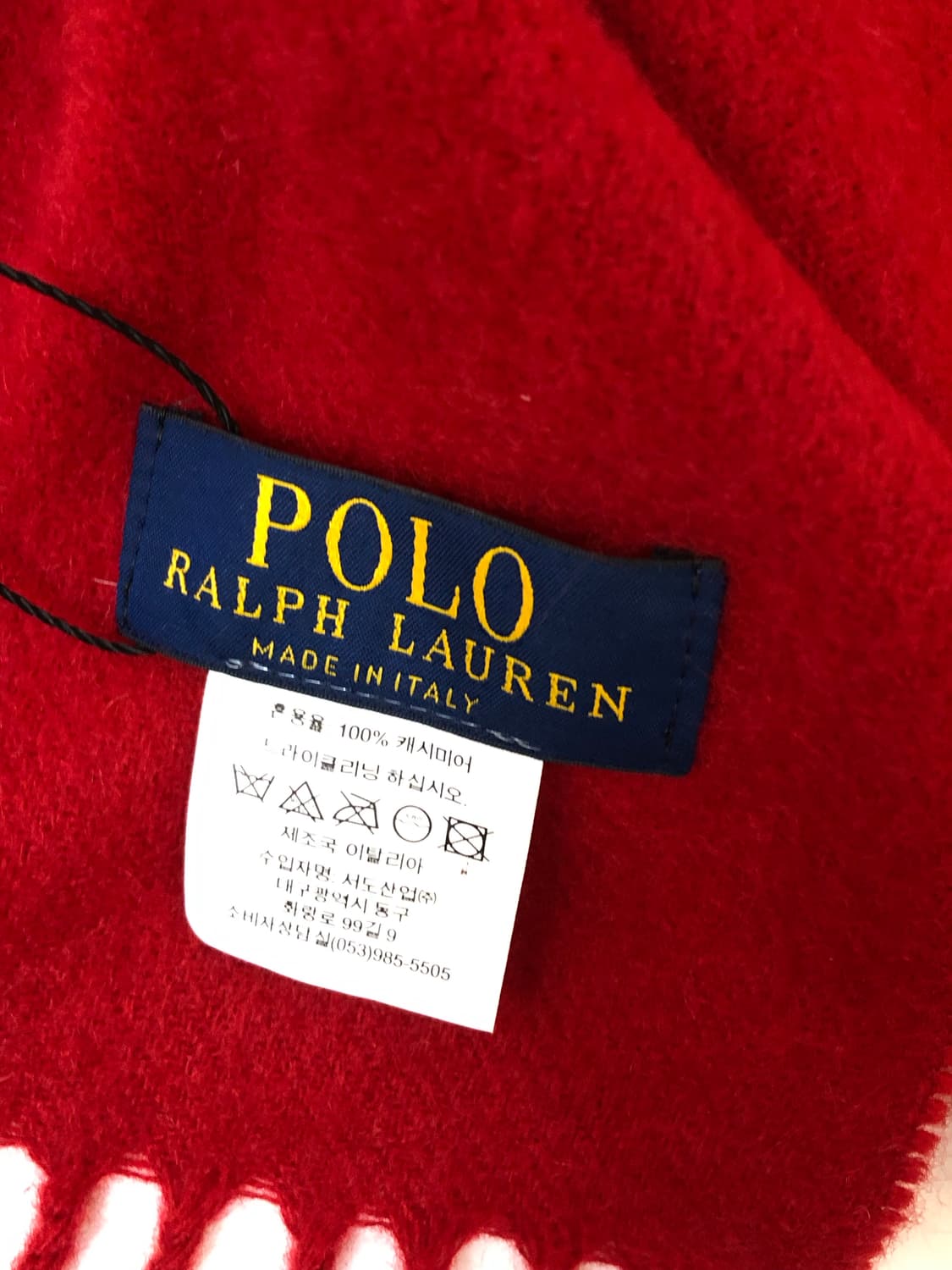 Polo 폴로 랄프포렌 레드 머플러 상품이미지5