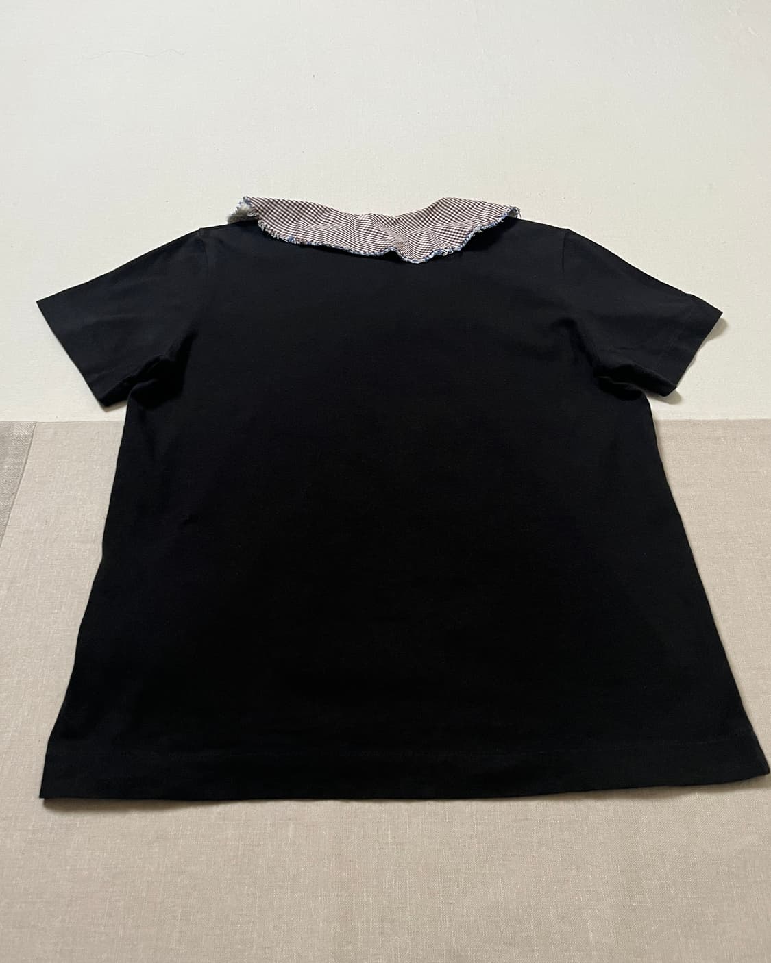 꼼데가르송 체크 러플 넥라인 v넥 티셔츠 comme des garcons 상품이미지7