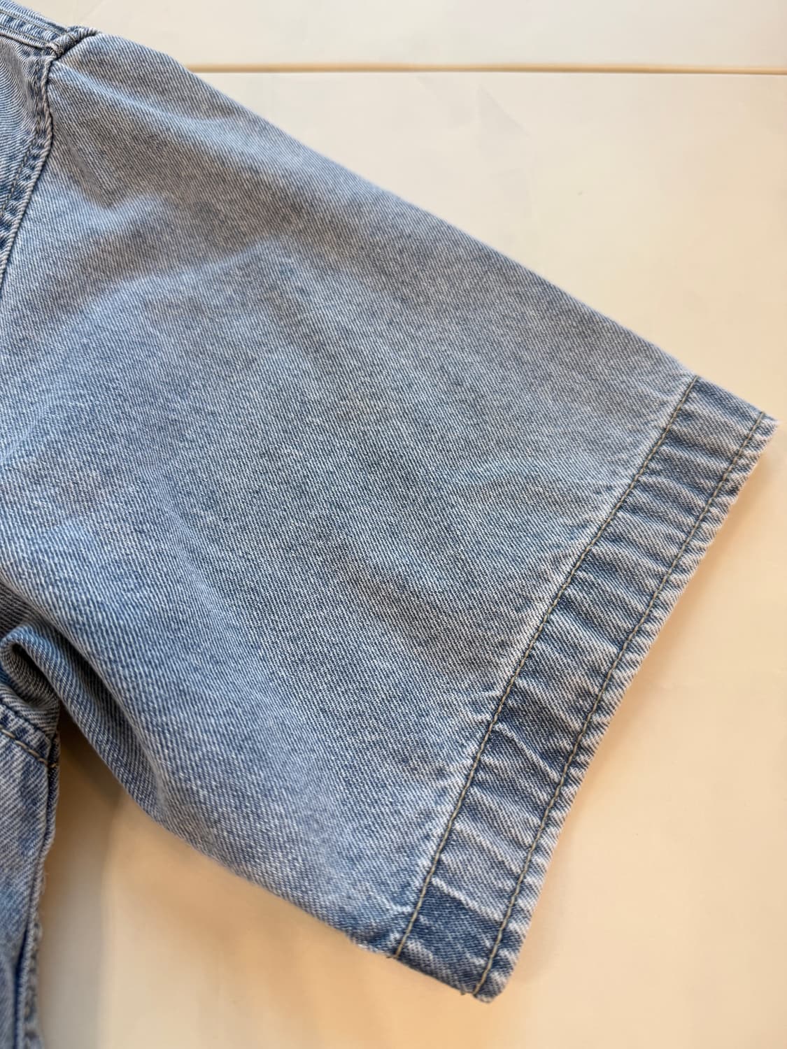 일꼬르소 세미오버핏 데님 반팔 셔츠 L(105-110) 상품이미지4