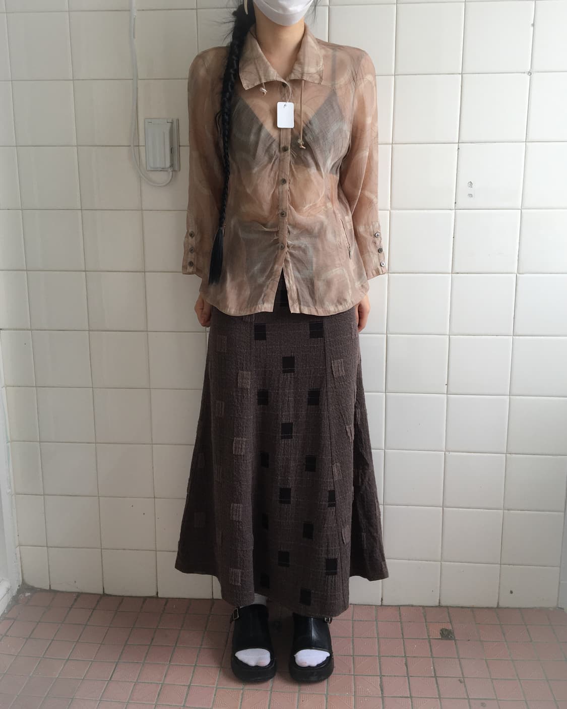 Pattern point see through jacket 상품이미지5