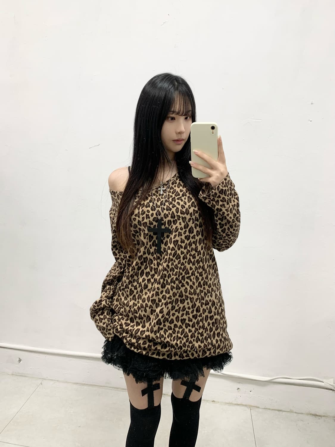 [WRONG] 갸루 호피 롱슬리브 원피스 상품이미지2