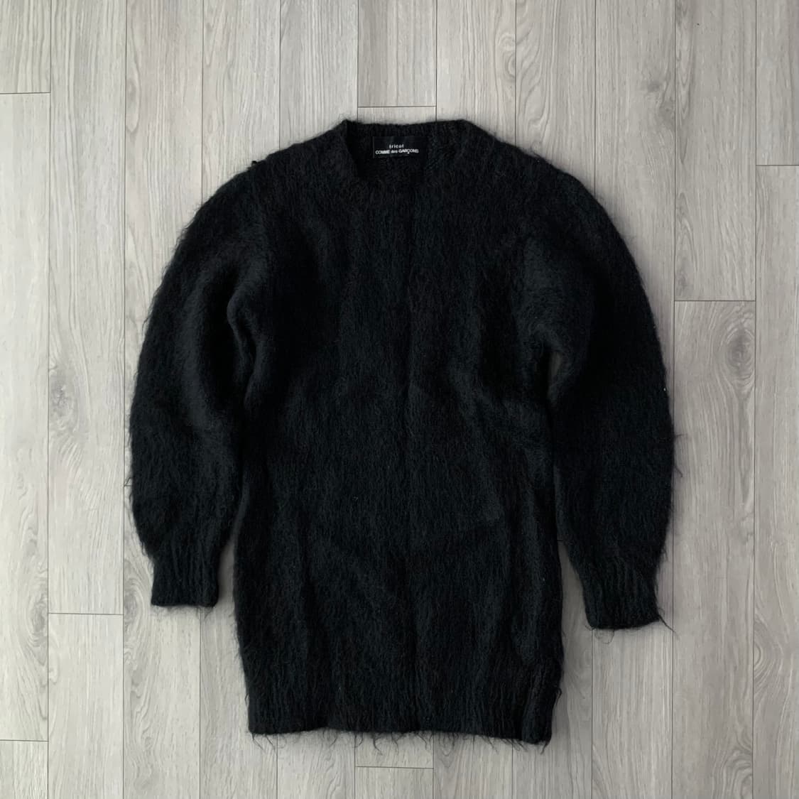 꼼데가르송 트리콧 모헤어 블랙 롱 니트 상품이미지1