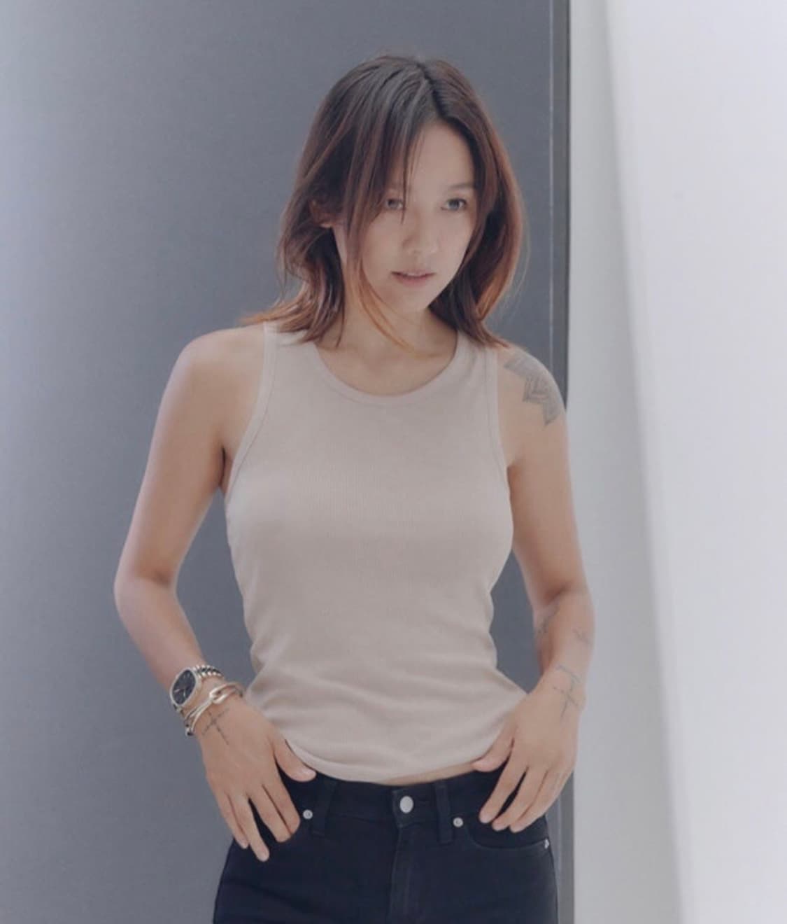 ck 이효리 스퀘어 금장 시계 상품이미지1