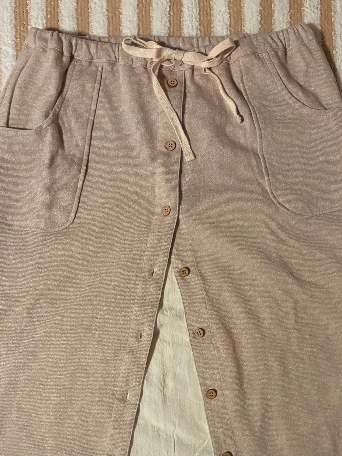 일본 빈티지 바선생 리본 치마 모리걸 면치마 상품이미지4