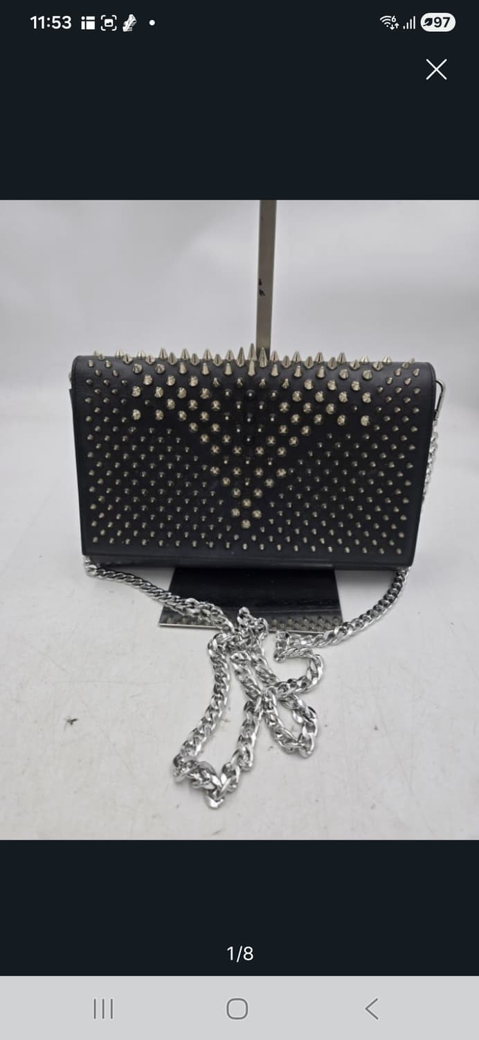 루부탱 스터드 체인 클러치겸 크로스가방 상품이미지2