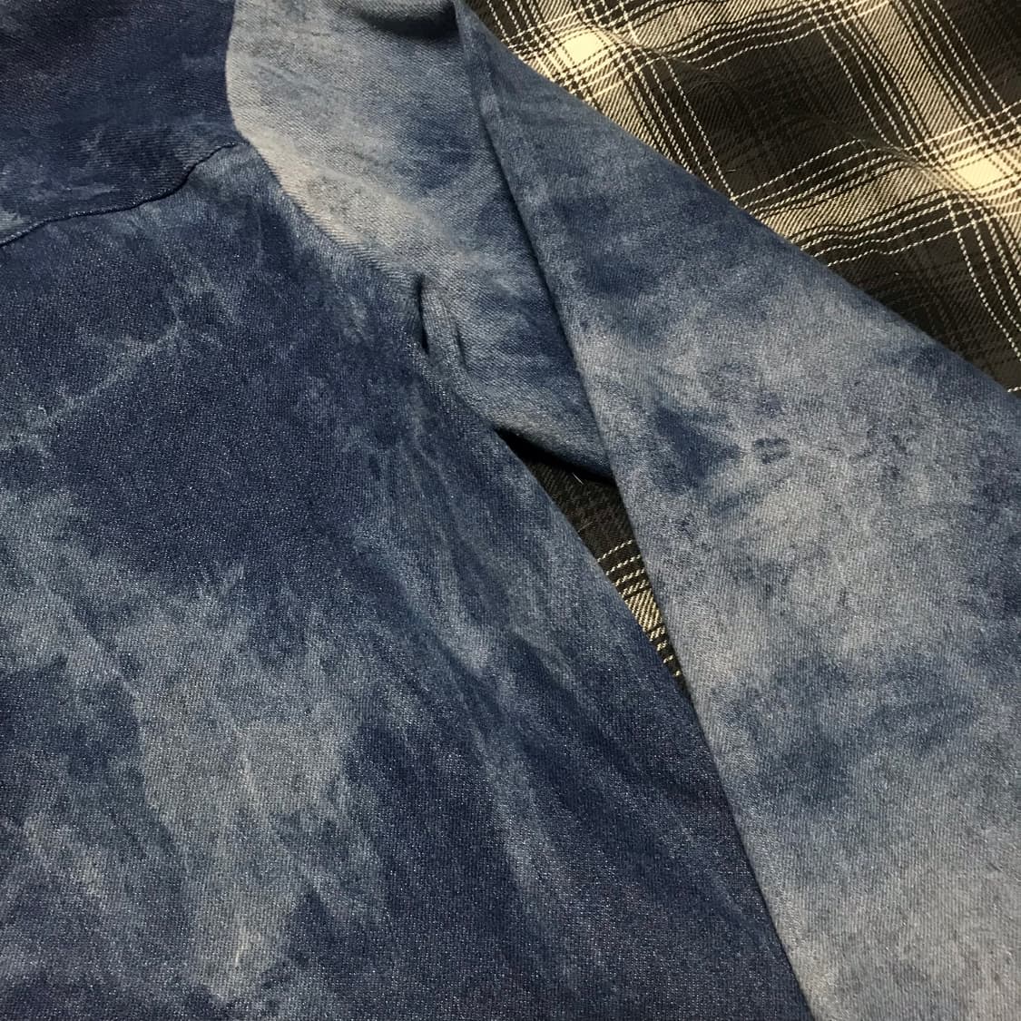 재팬 90s 나바호 자수 워싱 커스텀 메이드 데님 셔츠 상품이미지5