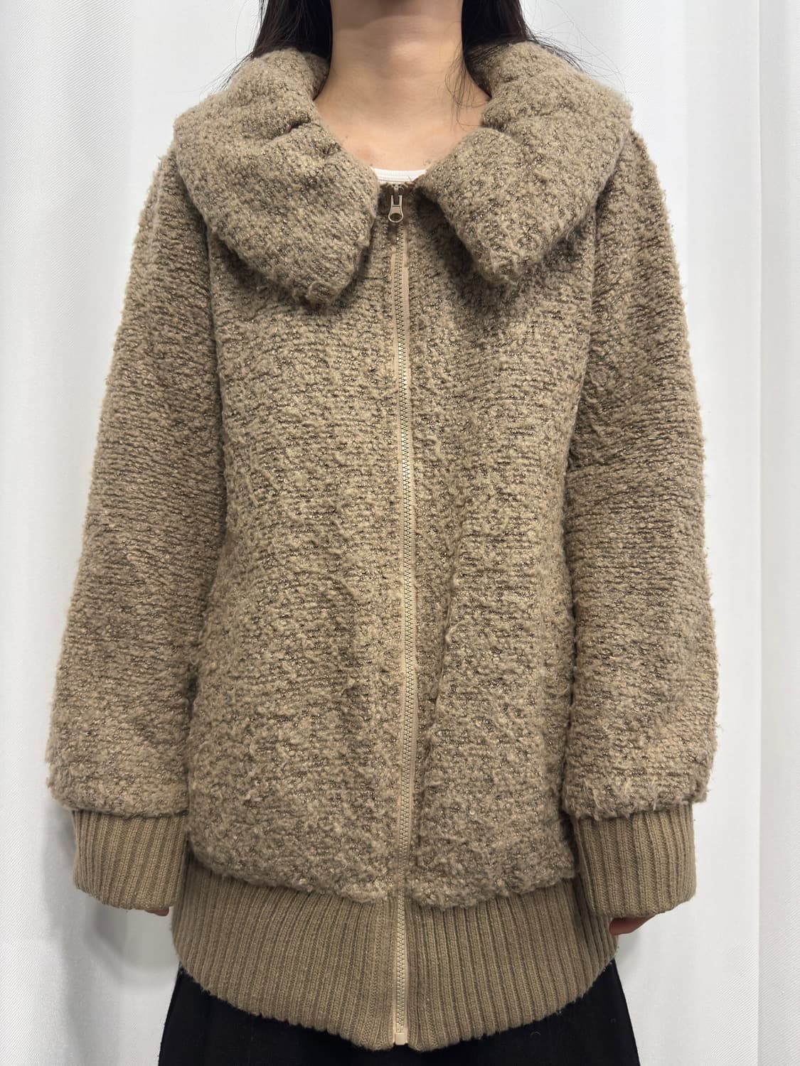 soft brown fleece jacket 상품이미지1