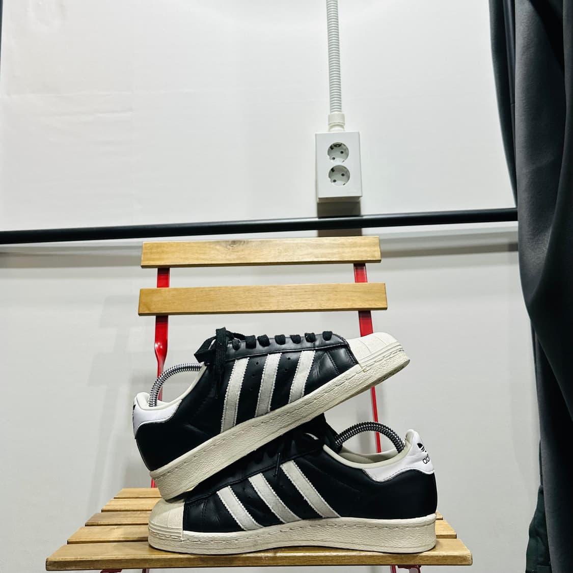 255) 아디다스 운동화 남성 남자 신발 슈퍼스타 82 코어 블랙 상품이미지7