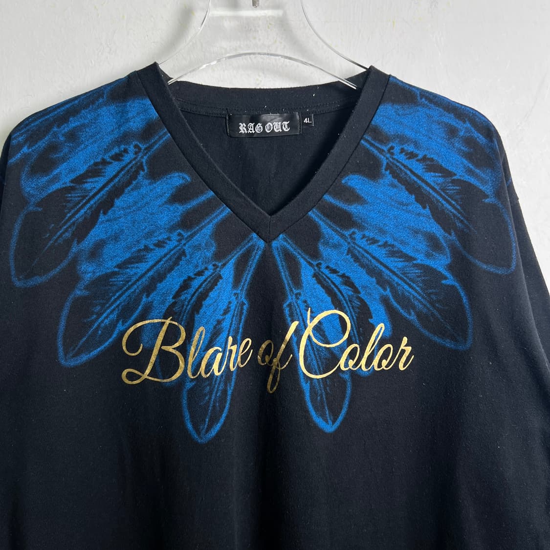 jpn vtg 빈티지 그래픽 브이넥 반팔 티셔츠 3XL 상품이미지5