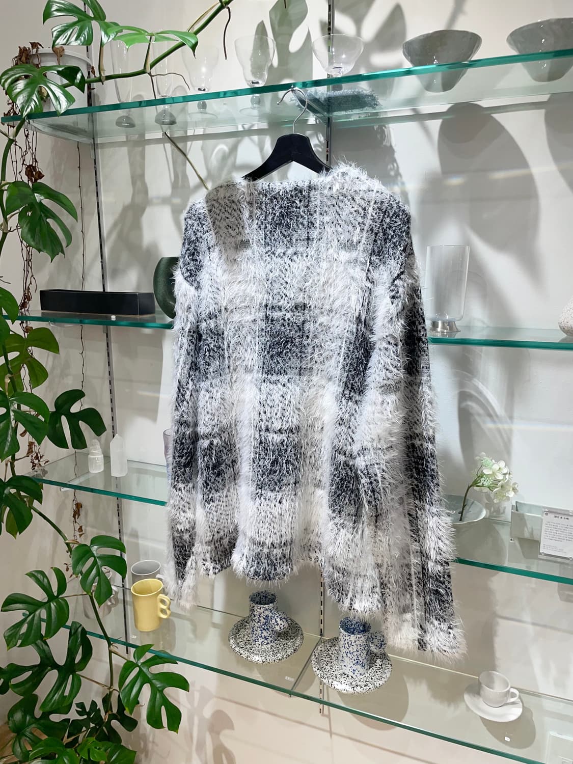 스투시 hairy plaid cardigan 상품이미지5