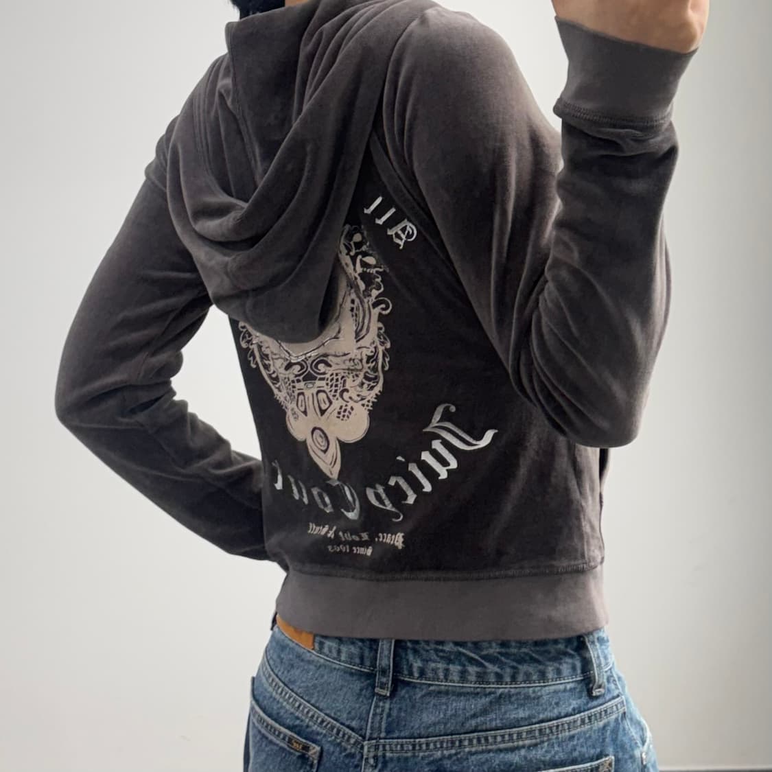 Juicy couture 쥬씨꾸뛰르 브라운 벨벳 후드집업  상품이미지2