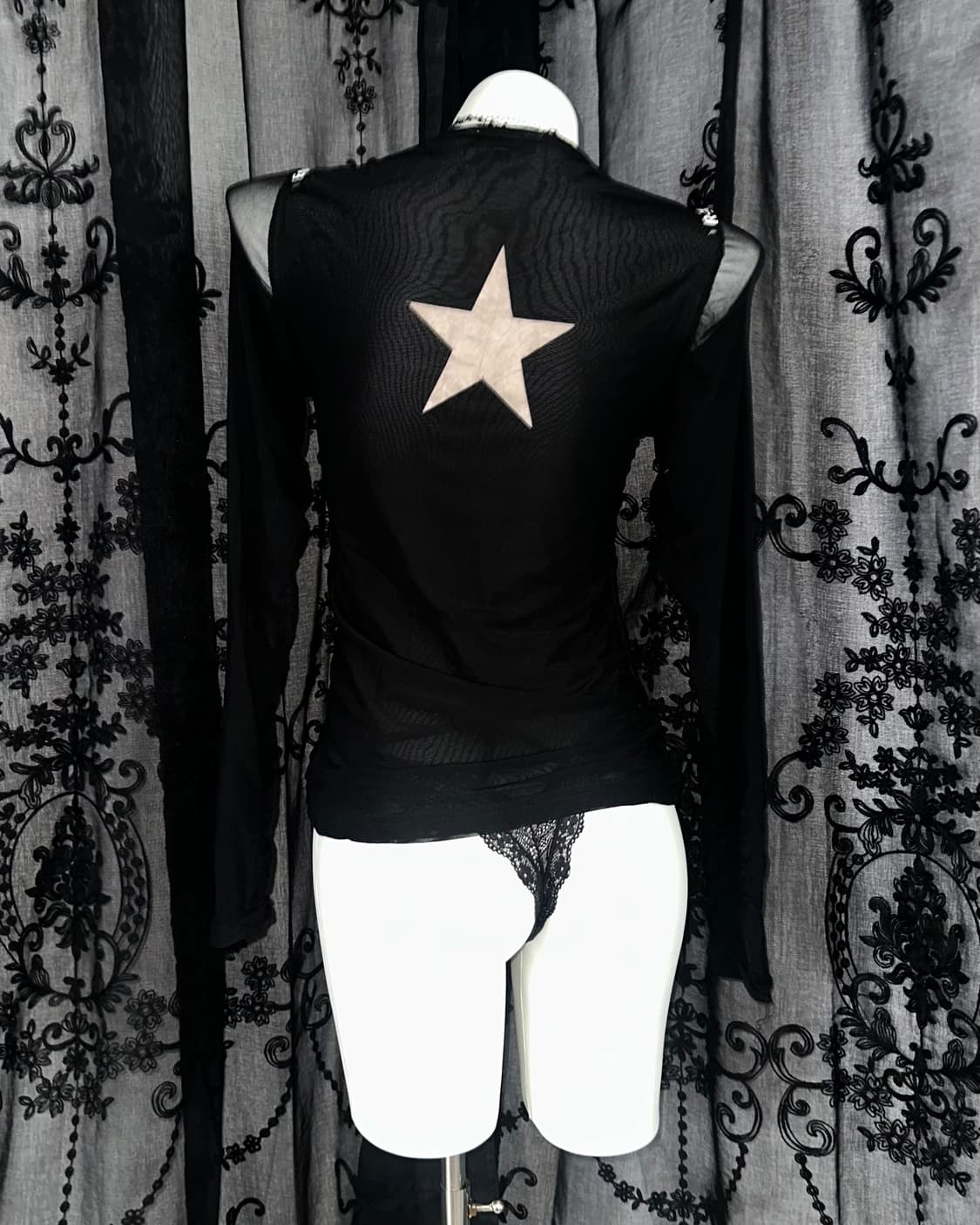 see-through star top 상품이미지3