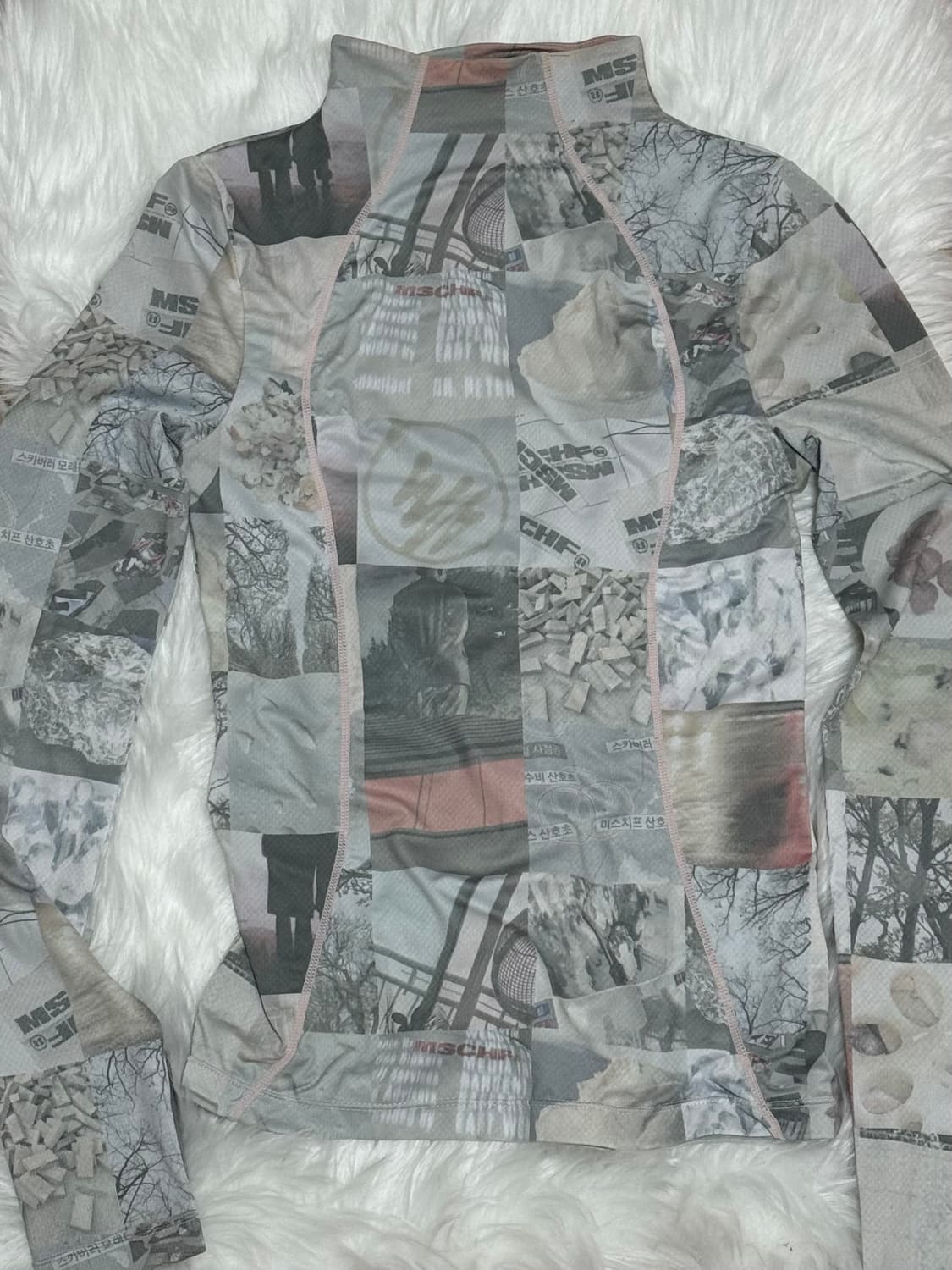 미스치프 프린티드 싸이클링 져지 탑 멀티 그레이 S 상품이미지5