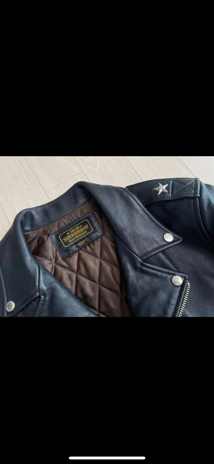 네이버후드 레더자켓 M 상품이미지5