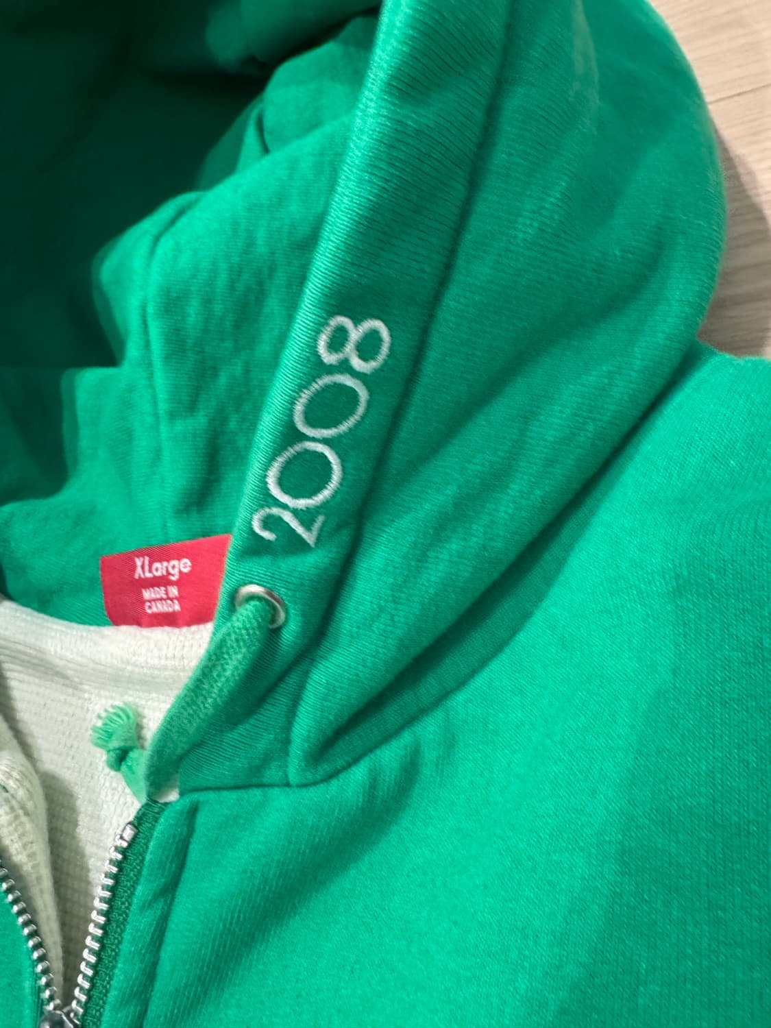 08FW 슈프립 아치로고 써멀 후드 짚업 상품이미지3