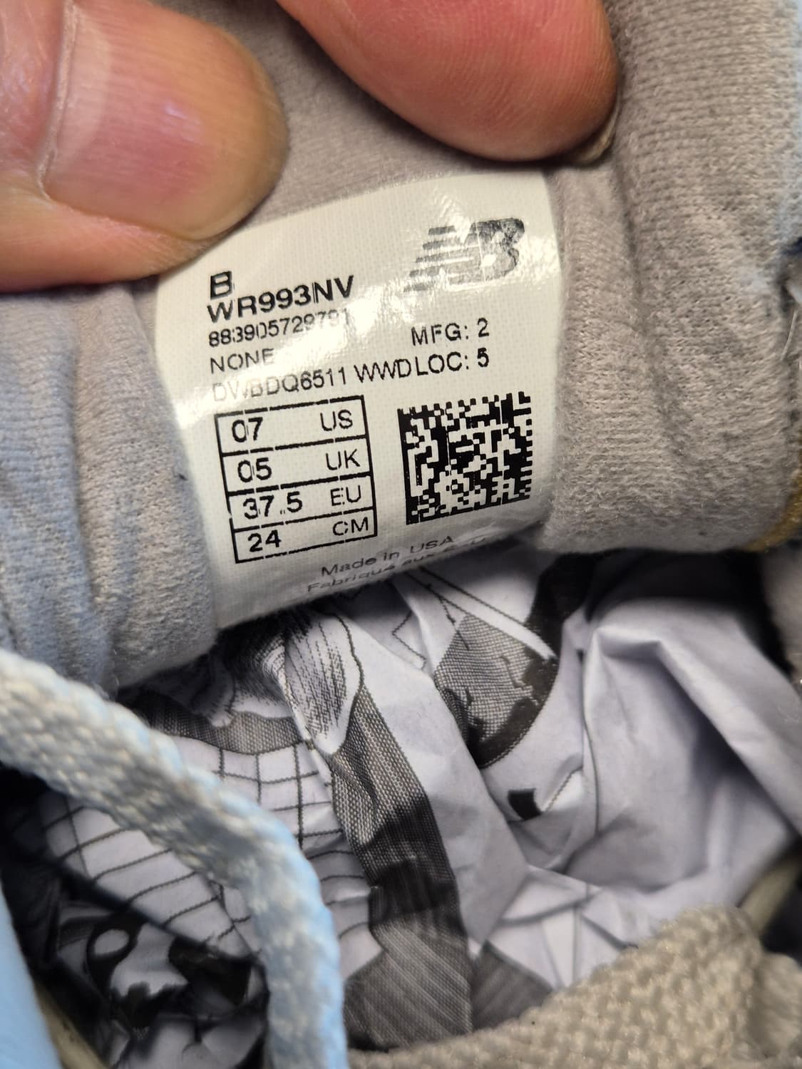 240(7US) 정품 뉴발란스993  상품이미지7