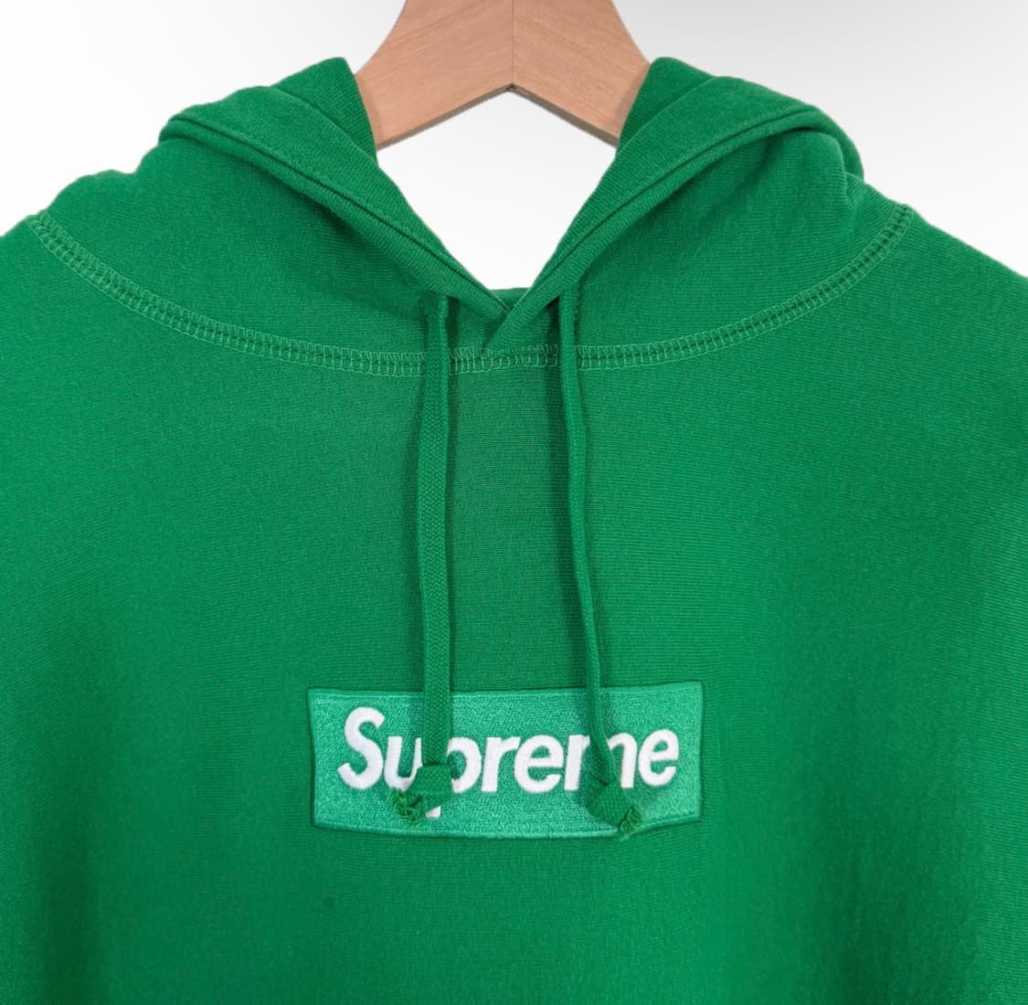 [M] 슈프림 남성 24fw 박스로고 스웨트 셔츠 후드 티셔츠 그린 상품이미지4