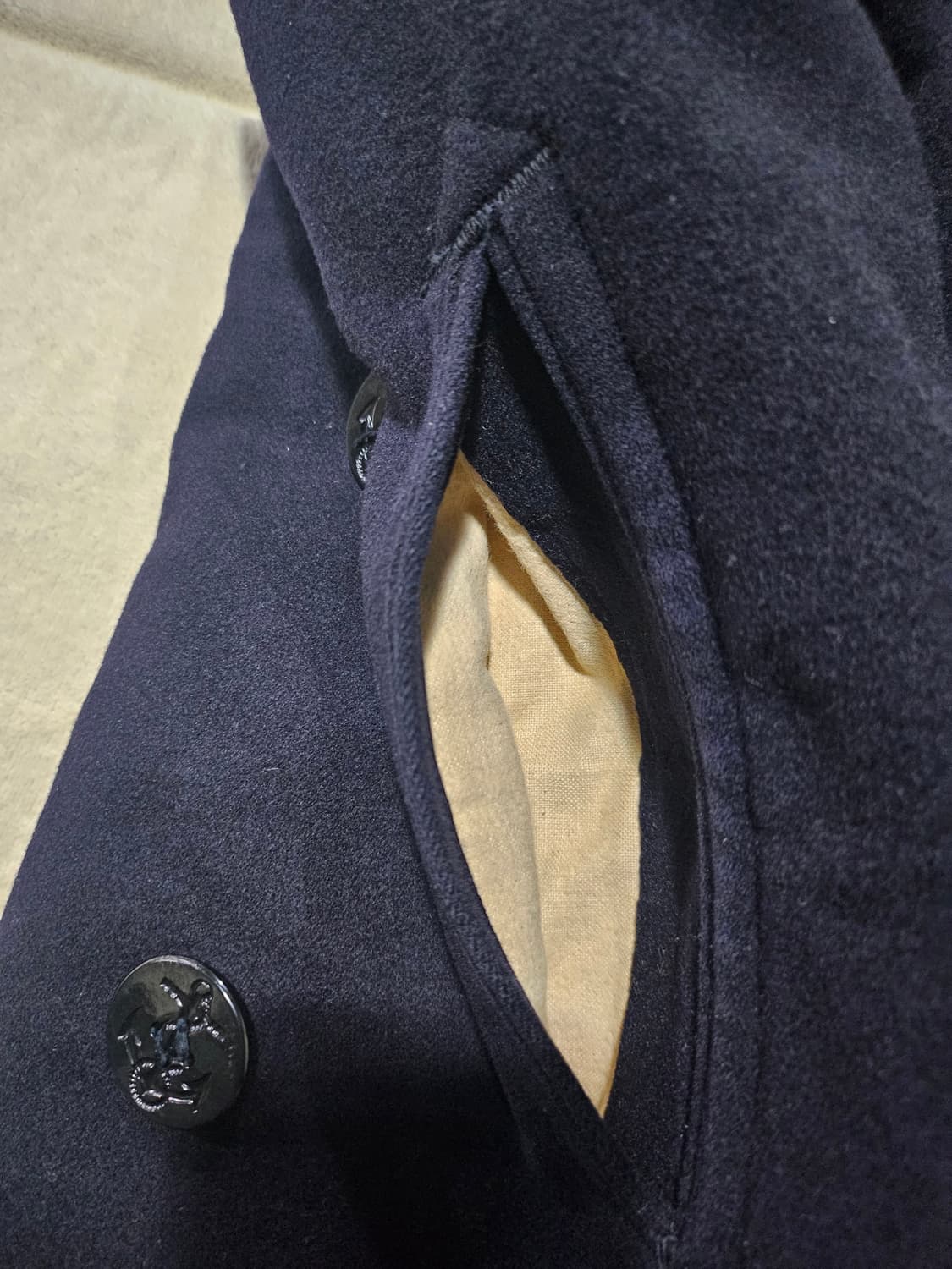 70s 미군오리지날 멜톤 브라운 피코트 상품이미지6