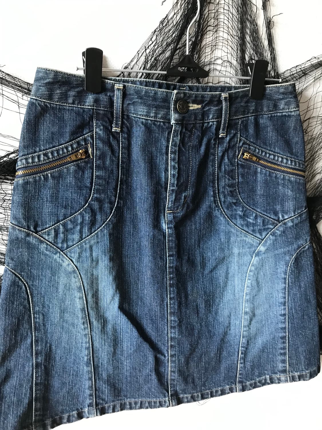 Basic A-line denim midi skirt  상품이미지2
