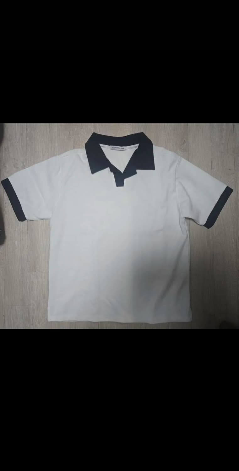Free ) 카라 배색 티셔츠 상품이미지1