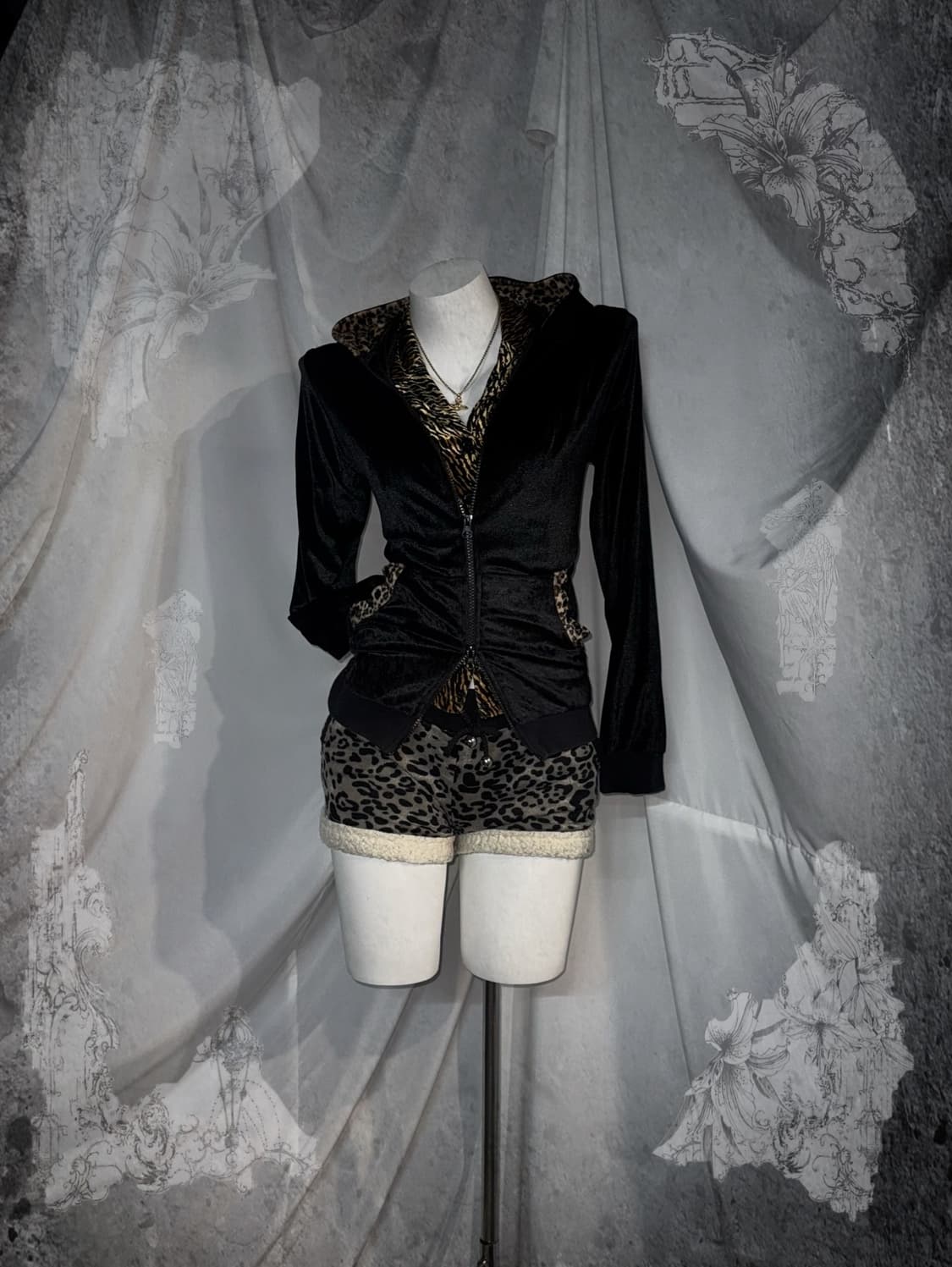 레오파드 시부야 갸루 코디세트 상품이미지1