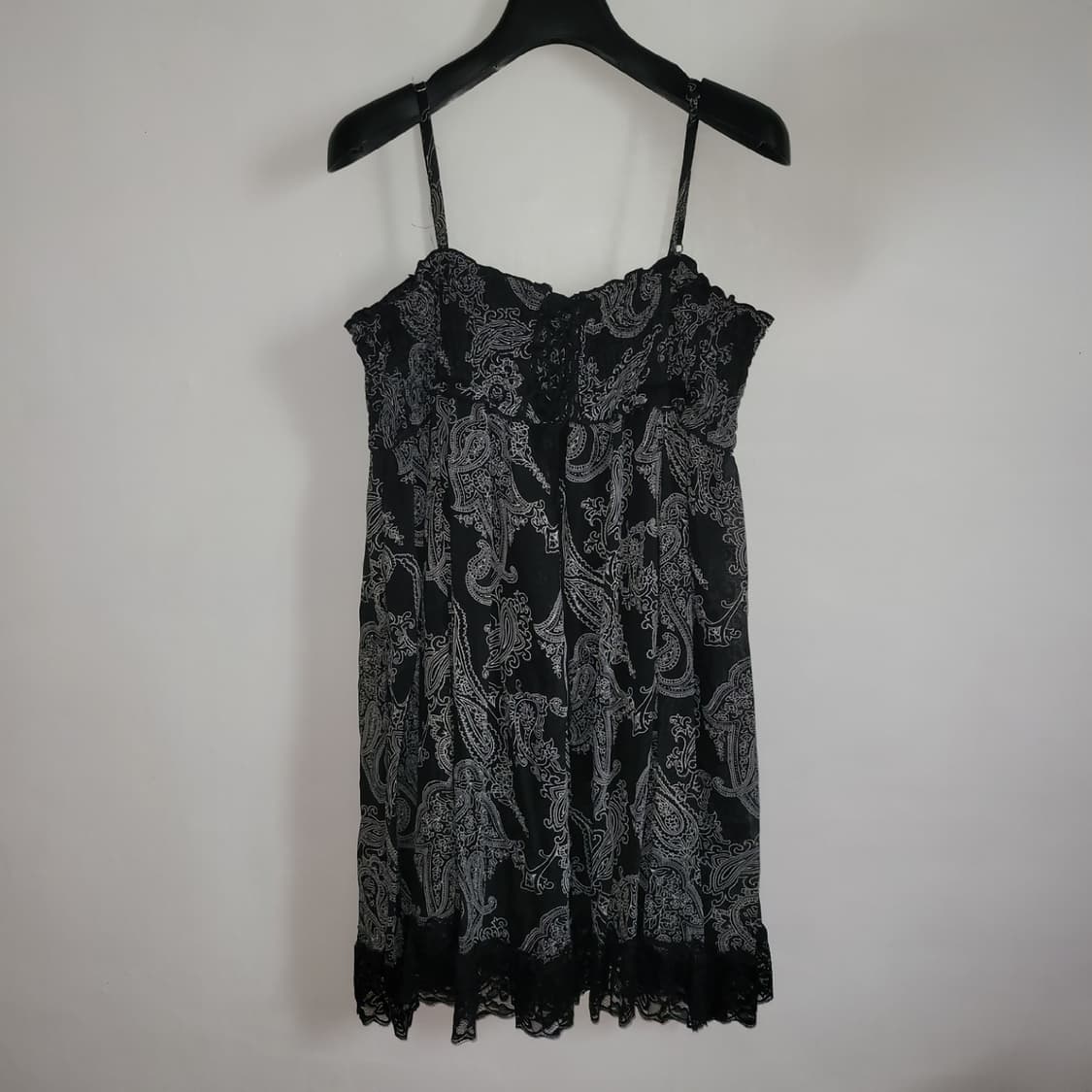 오리엔탈 블랙 아일렛 패턴 원피스 상품이미지1