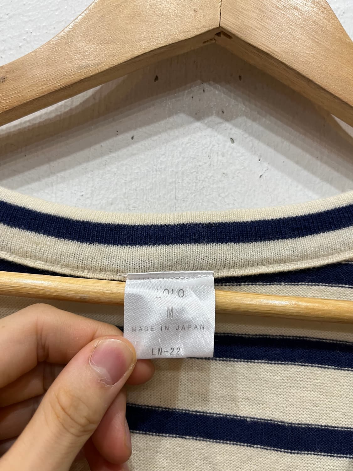 LOLO 스트라이프 울 가디건 Made in JAPAN  상품이미지3