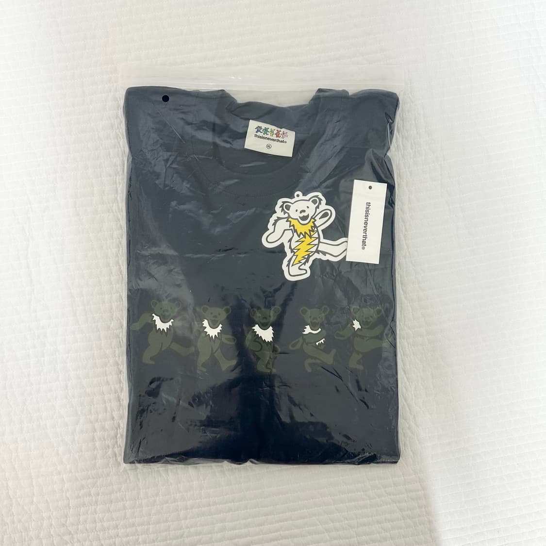 [XL] 디스이즈네버댓 x 그레이트풀 데드 댄싱 베어 티셔츠 네이비 상품이미지5
