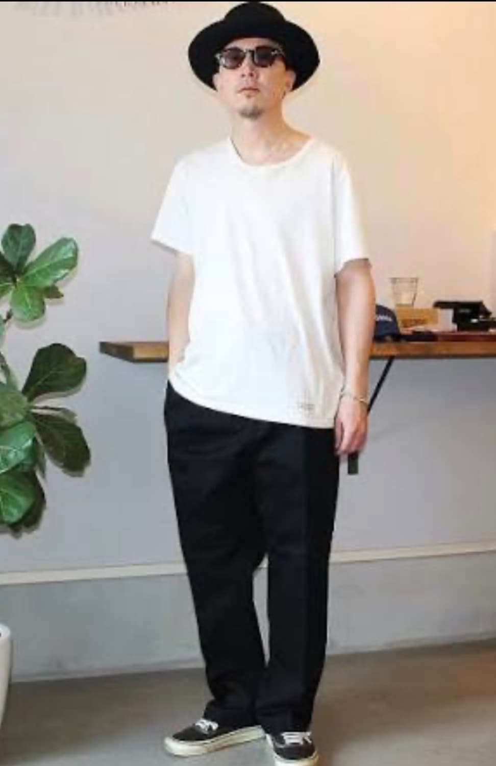 와코마리아 코튼 슬랙스 팬츠 / 블랙 - M (32) 상품이미지1