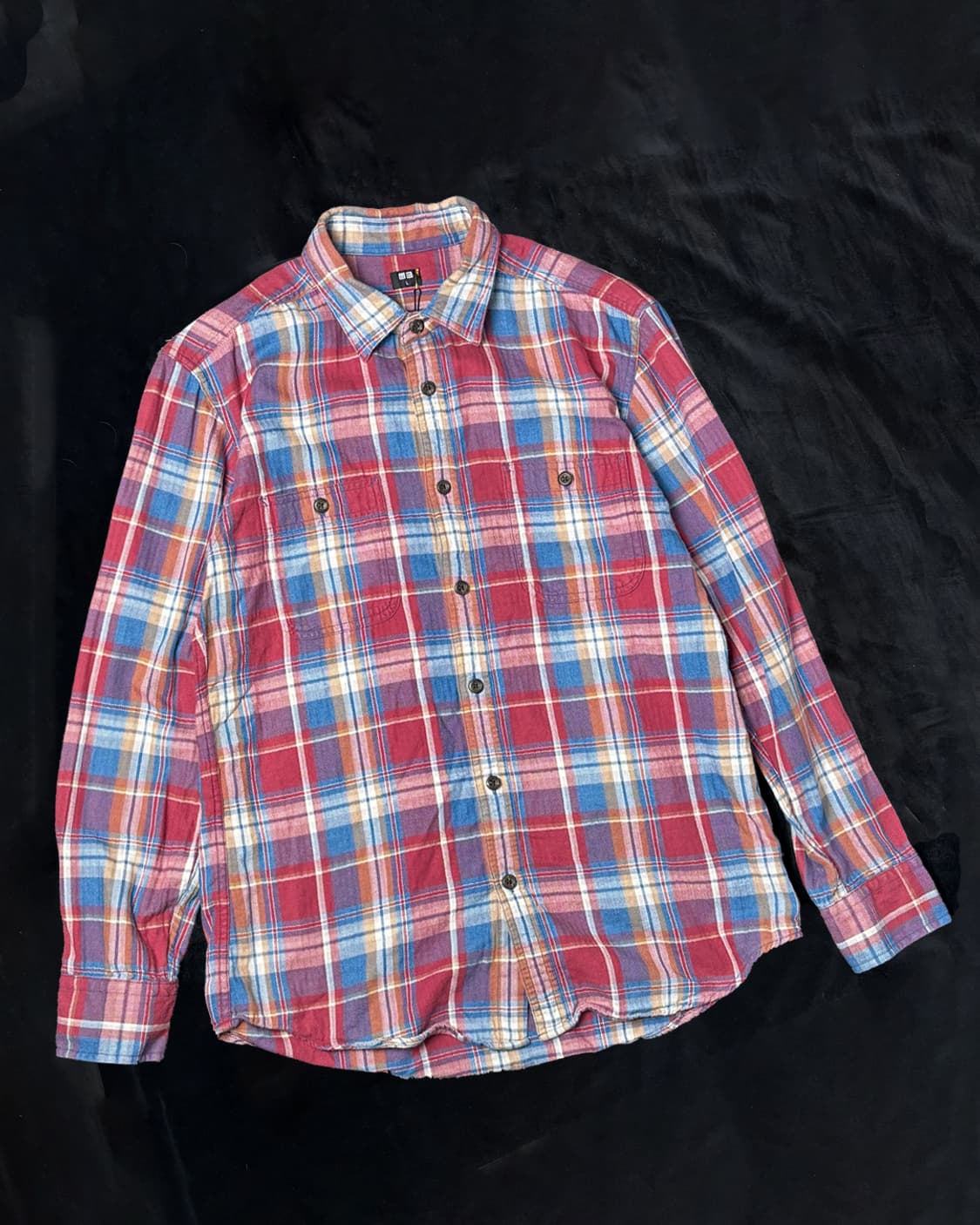 일본빈티지 유니클로 체크셔츠 상품이미지1