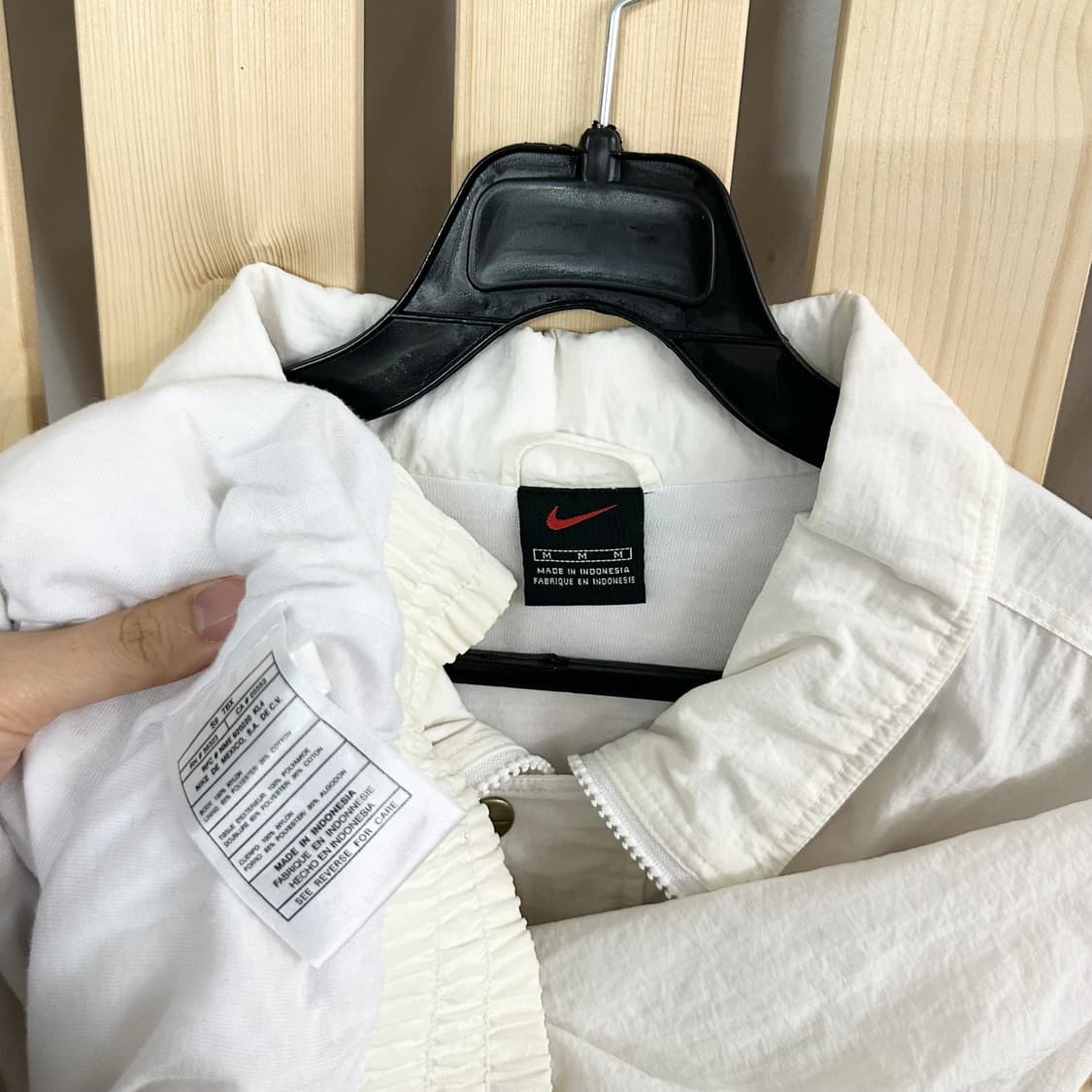 (M) 나이키 바람막이 흰색 화이트 자켓 상품이미지4