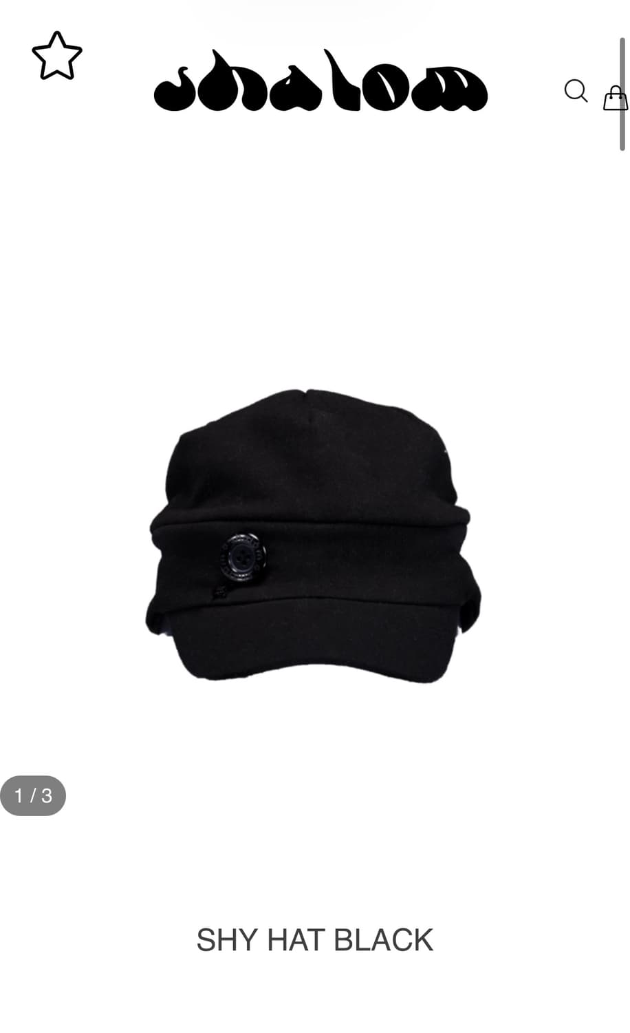 [shalom club] Shy hat black 상품이미지1