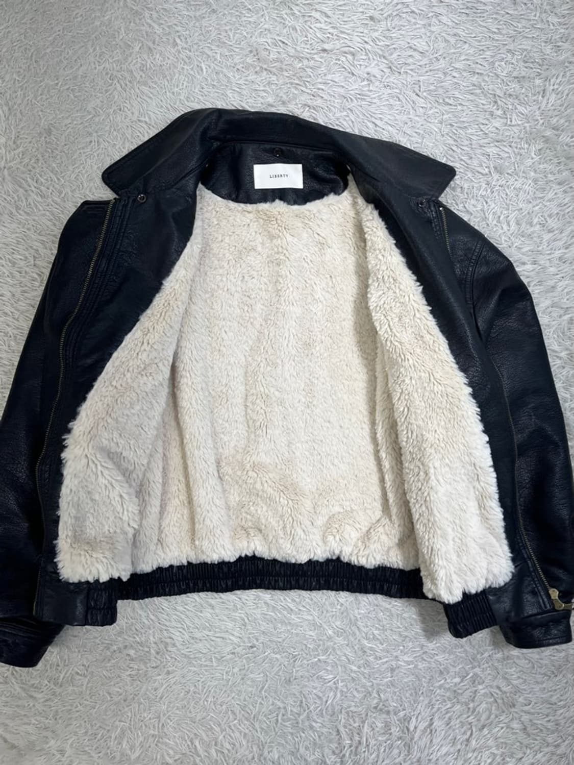 빈티지 퍼안감 가죽 봄버 자켓/#3194 상품이미지4