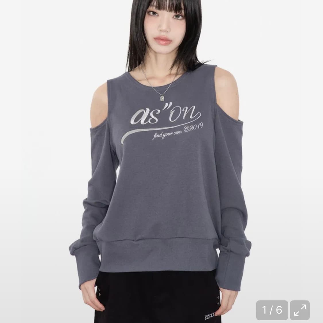 에즈온 as''on  KATE HOLE SWEATSHIRT  상품이미지1