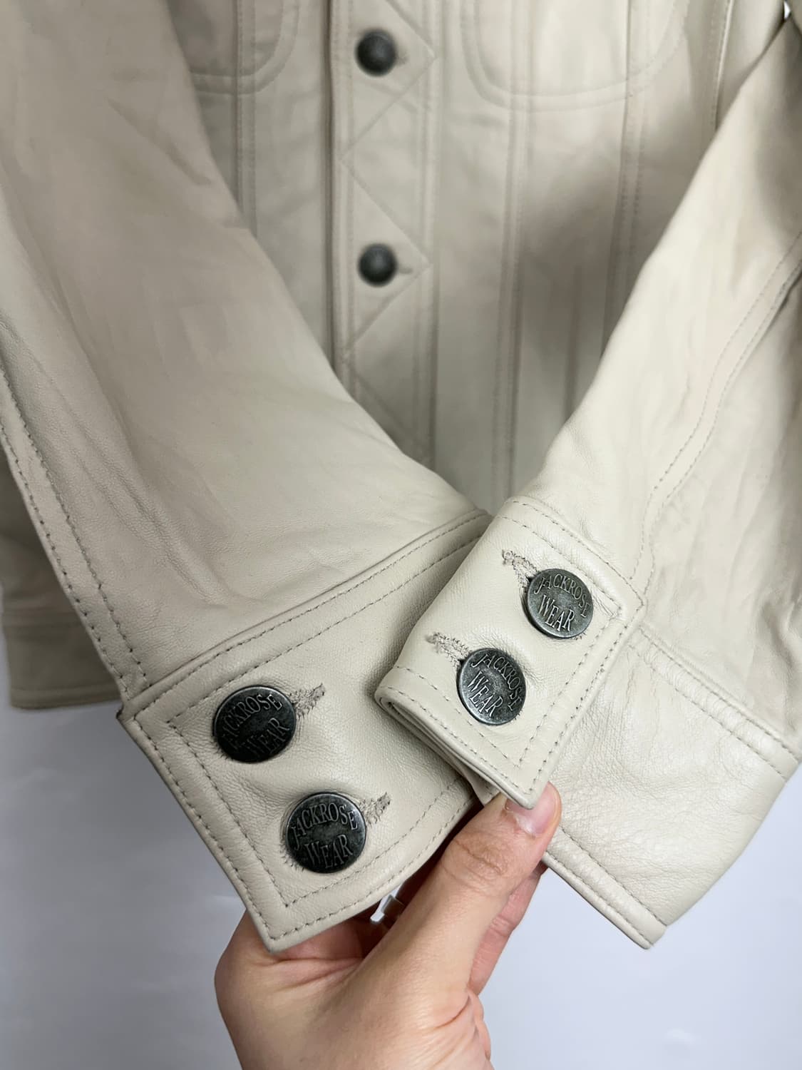 JackRose Lambskin Leather Button Detail 상품이미지3