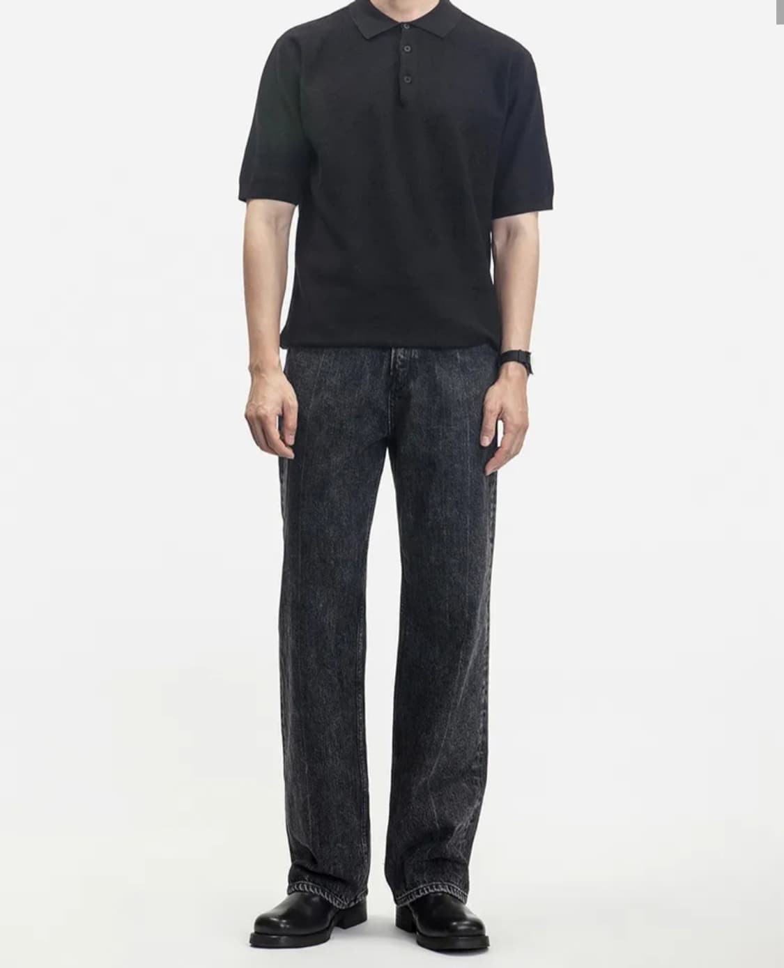 [31] 모드나인 블랙스타더스트 mod1 와이드 스트레이트 데님 청바지 상품이미지2