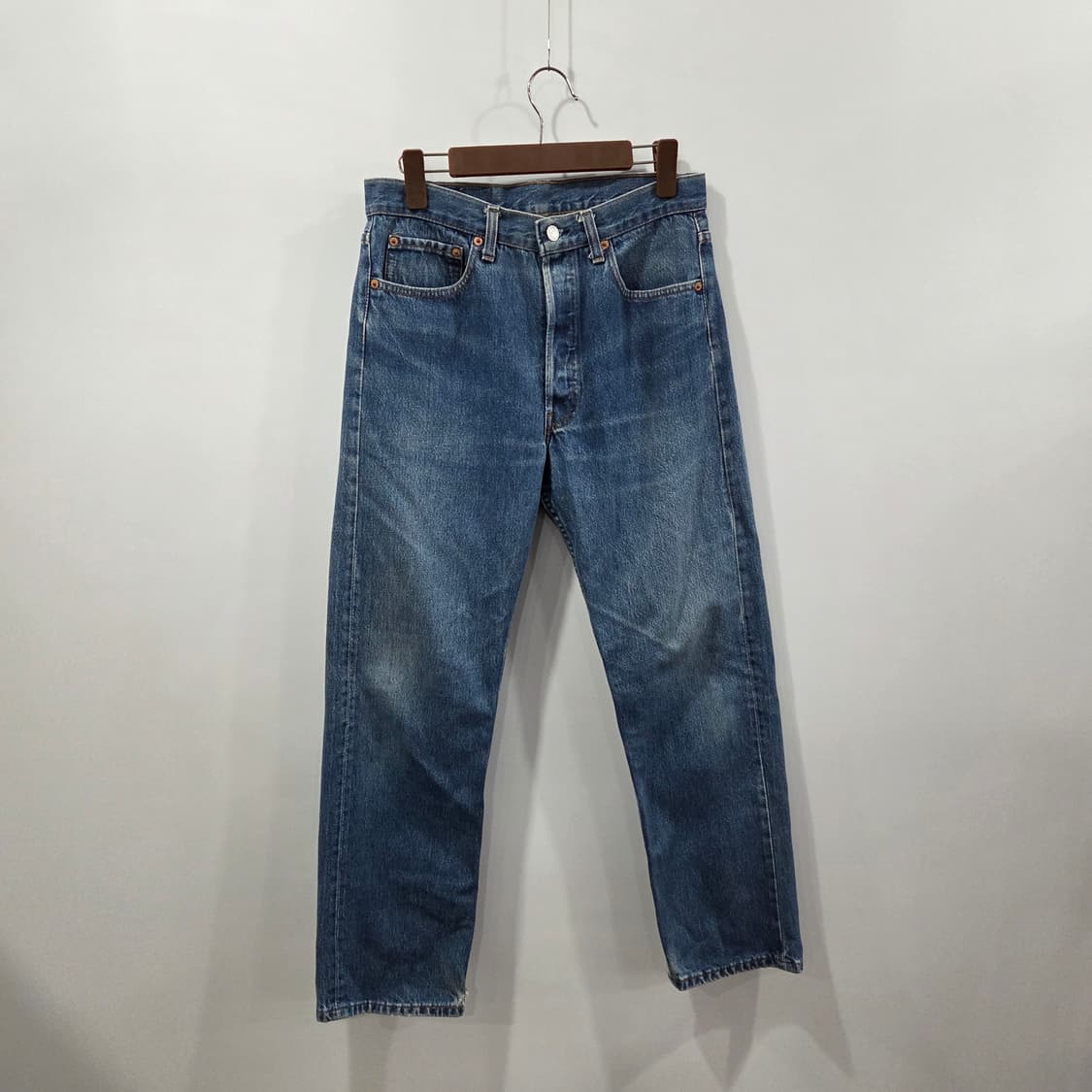 90s USA 리바이스 501xx 중청 데님팬츠 33/32 상품이미지1