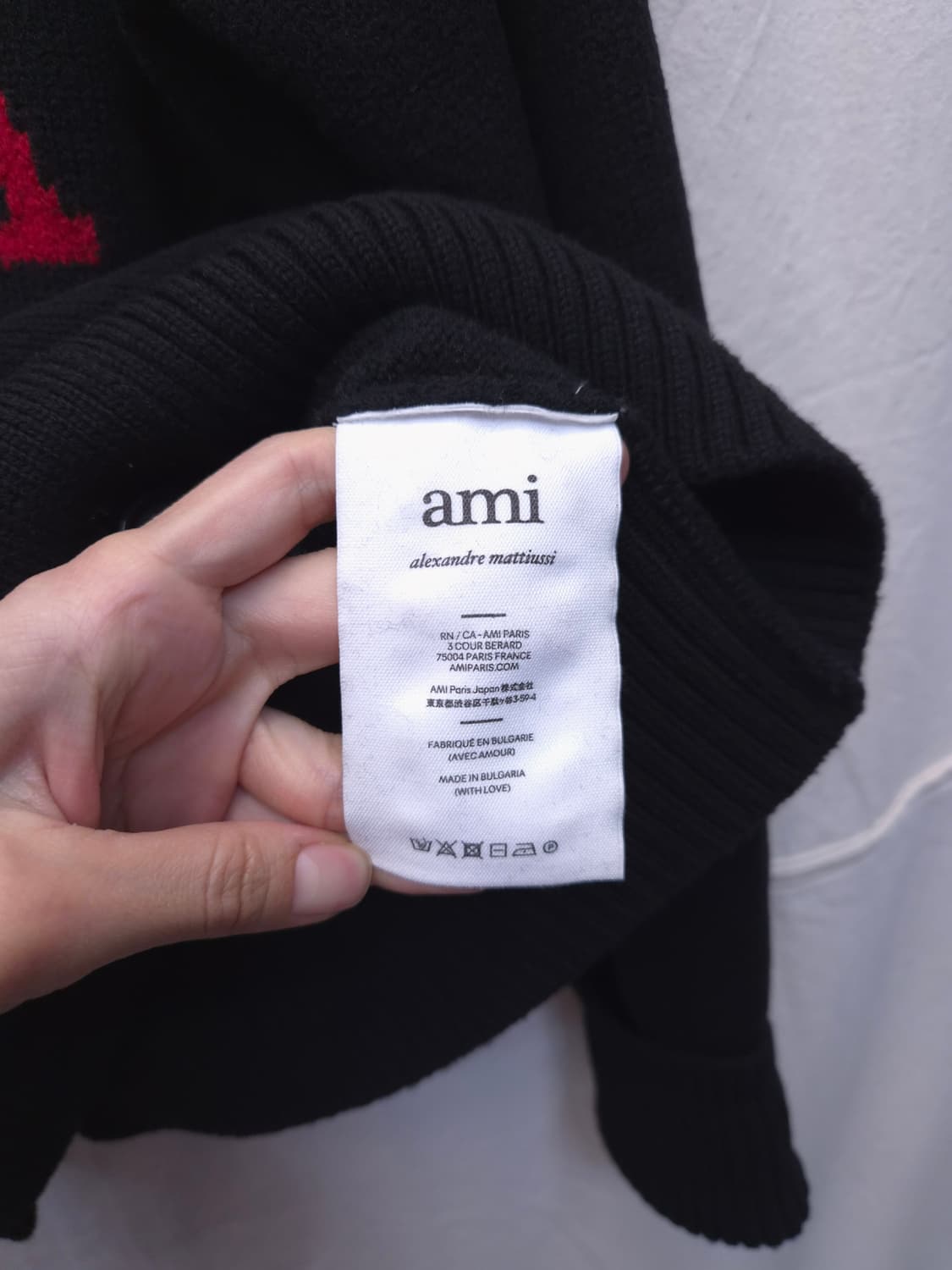 아미 하트 로고 블랙 가디건 S 상품이미지3