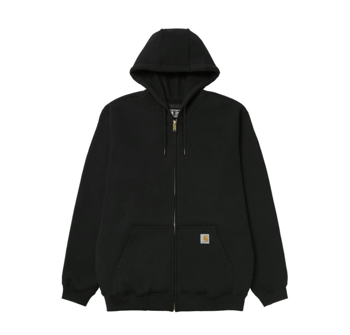 칼하트 루즈 핏 미드웨이트 레귤러 풀 집 스웨트셔츠 블랙 상품이미지1