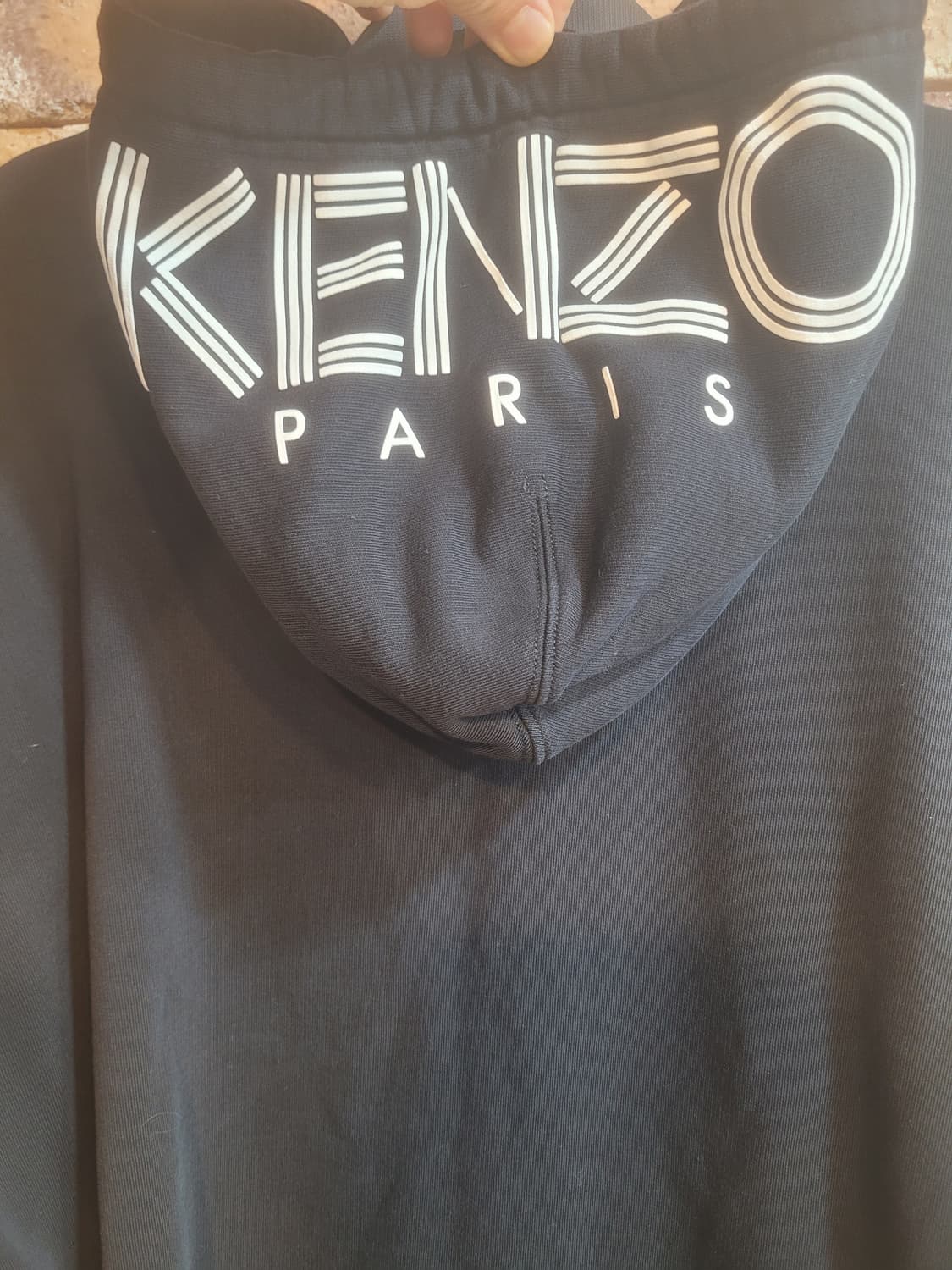정품 KENZO 겐조 파리 로고 후드집업 XXL 상품이미지3
