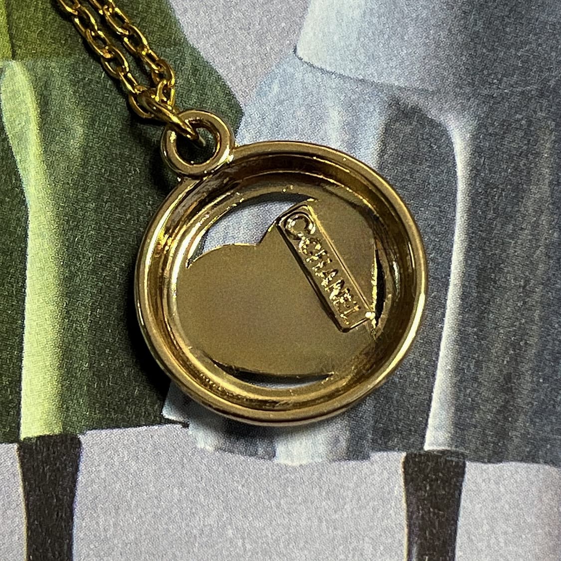 3Color 샤넬 트위스트 서클 하트 로고 업사이클링 골드 목걸이 상품이미지4