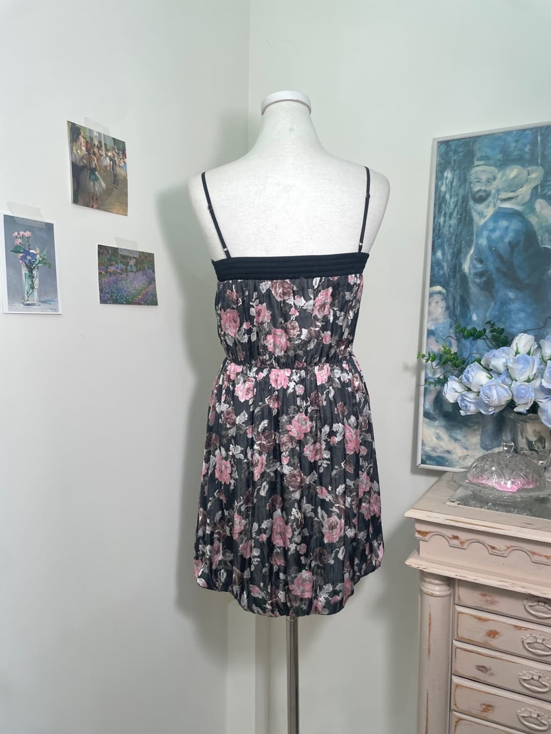 black watercolor flower waist banding mi 상품이미지3