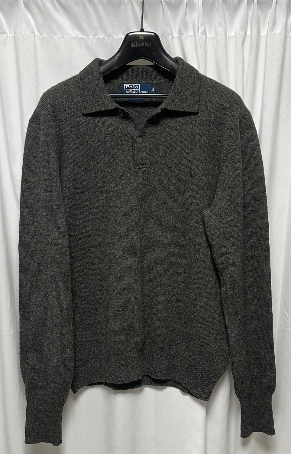 no.104 폴로 랄프로렌 램스울니트 챠콜 XL 상태s급 상품이미지1