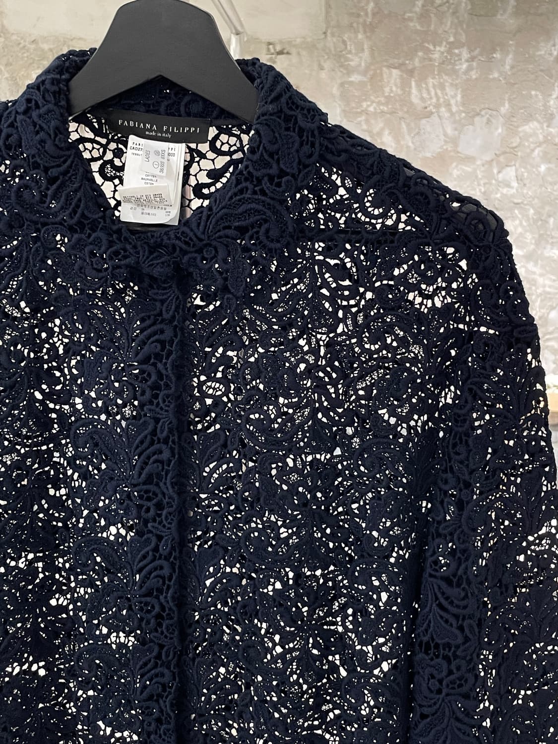 파비아나 필리피 다크 네이비 페이즐리 스냅 버튼 가디건 상품이미지3